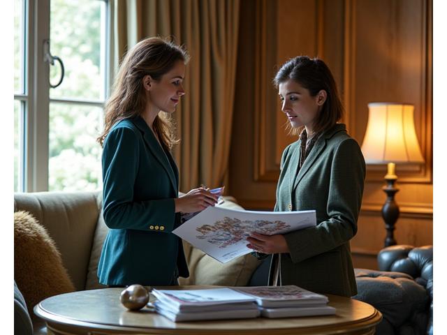 Interieuradviesgesprek in een elegant Art Deco interieur