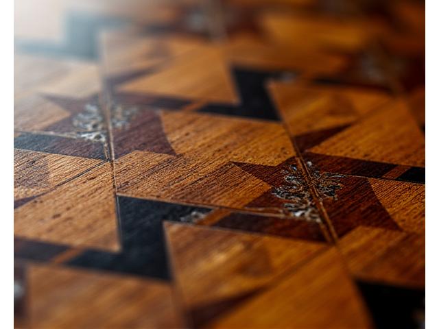 Detail van ambachtelijke artisinale marqueterie
